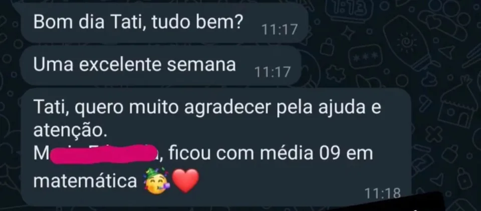 Família conta que a aluna ficou com média 9 em matemática