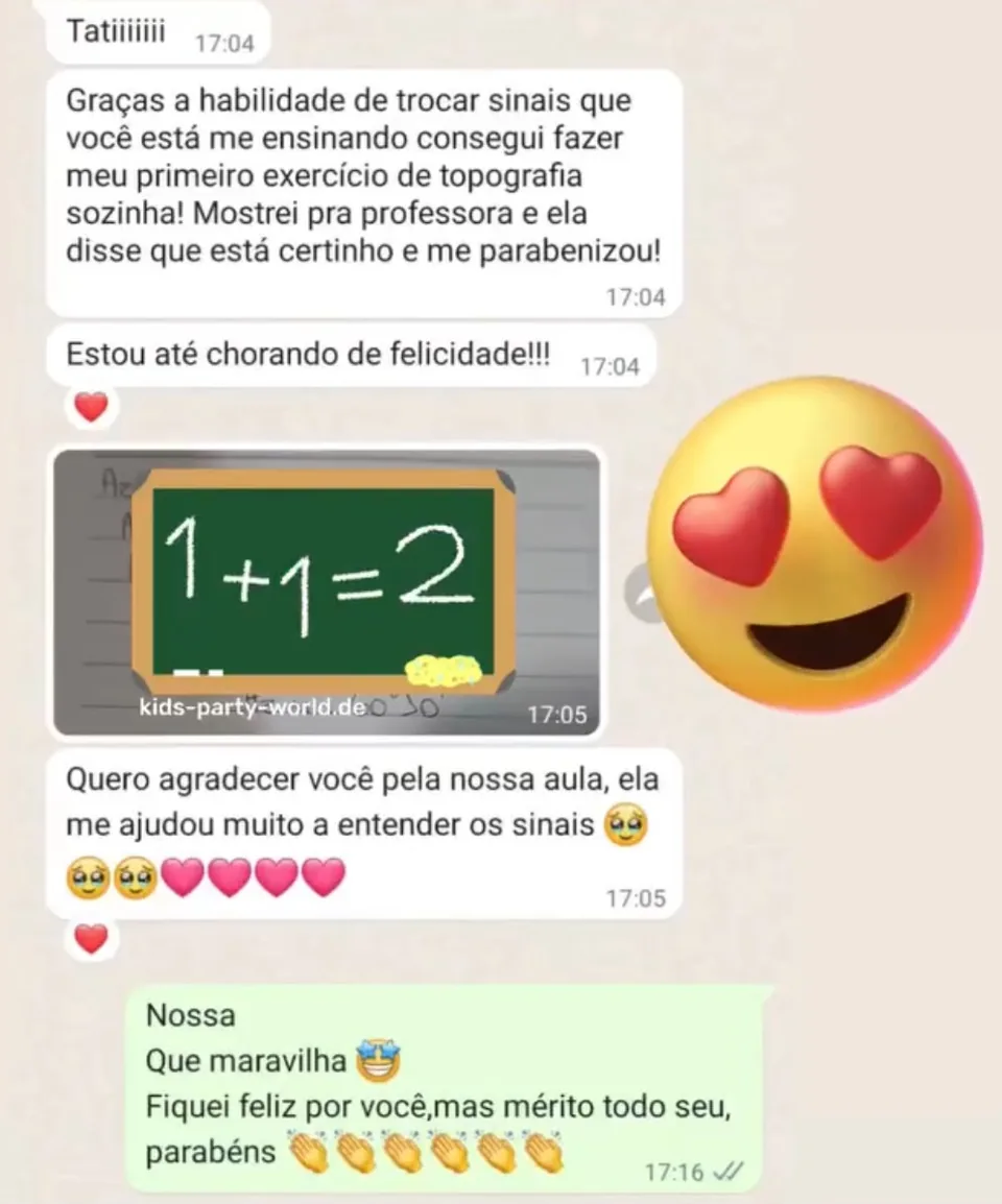 Aluna conta que fez o primeiro exercício de topografia sozinha graças às aulas